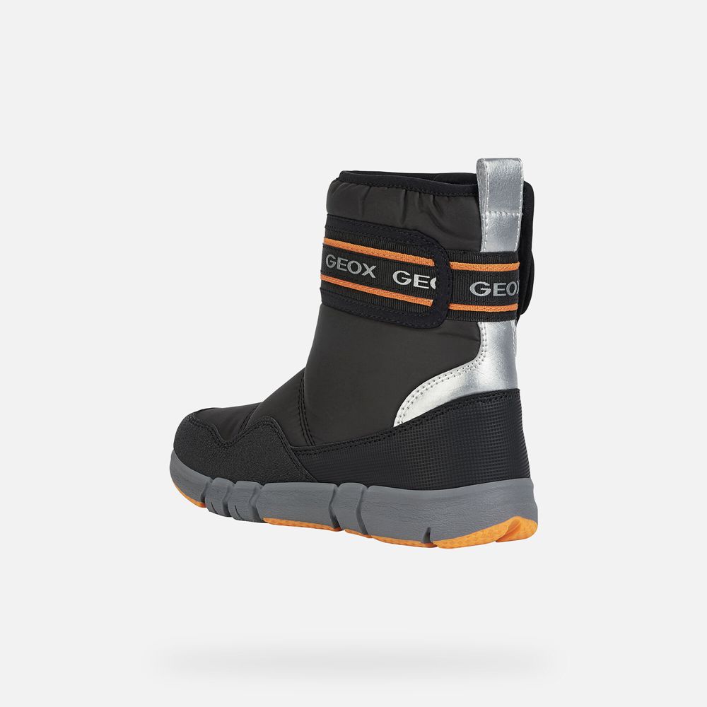 Geox Boots Black/Orange Flexyper Abx - Geox Boys Shoes - PQRTNL134